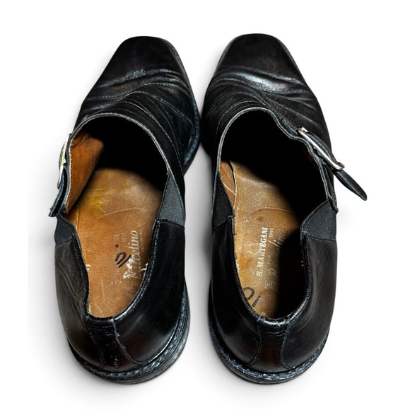 R. Martegani Double Monk Strap Dress Shoes Black Leather Italy 11.5 main image 4